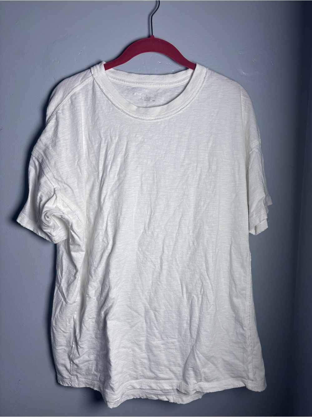 Aeries women’s oversized white cotton tee size small
